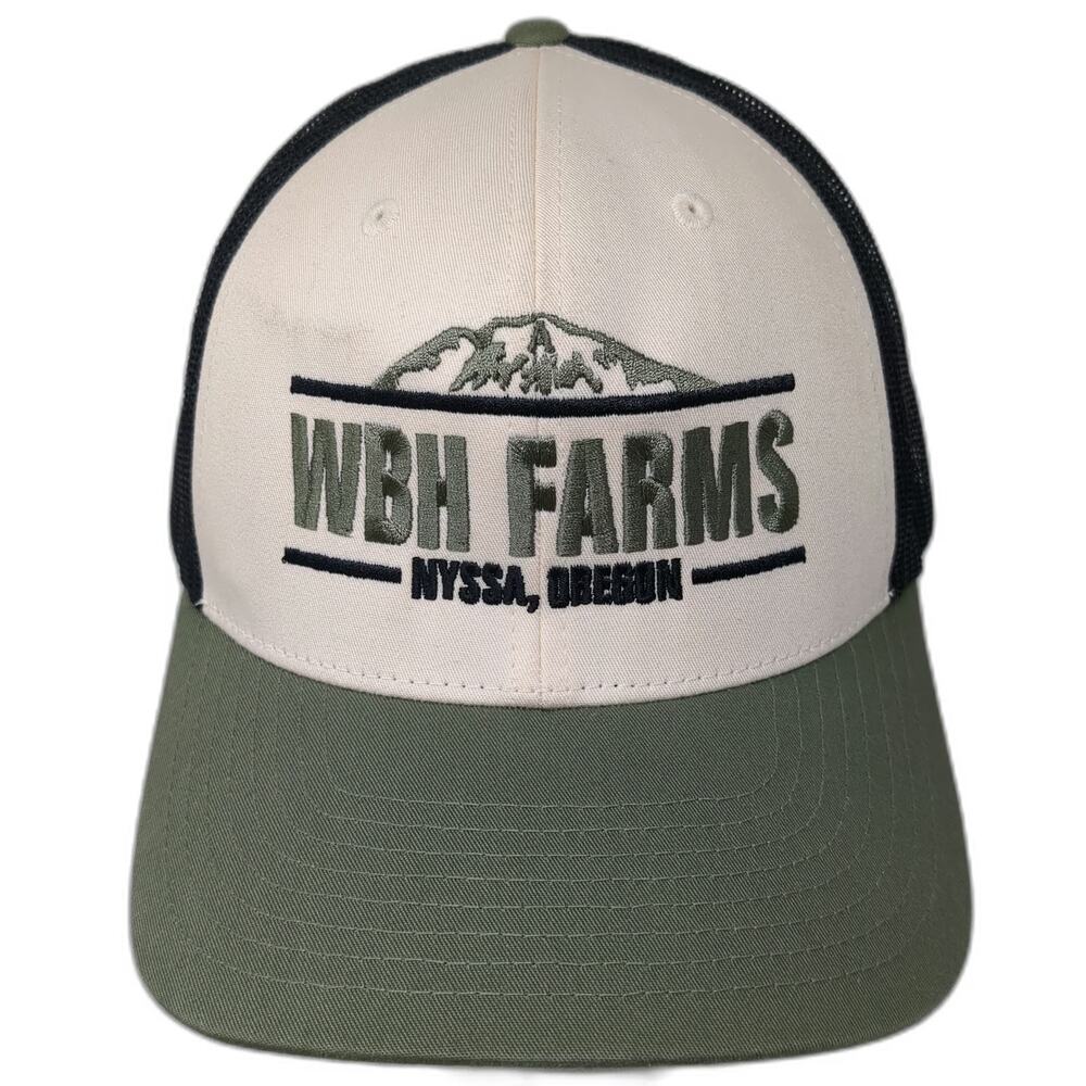 Richardson Trucker Hat Green White One Size WBH Farms Nyssa Oregon Mountain
